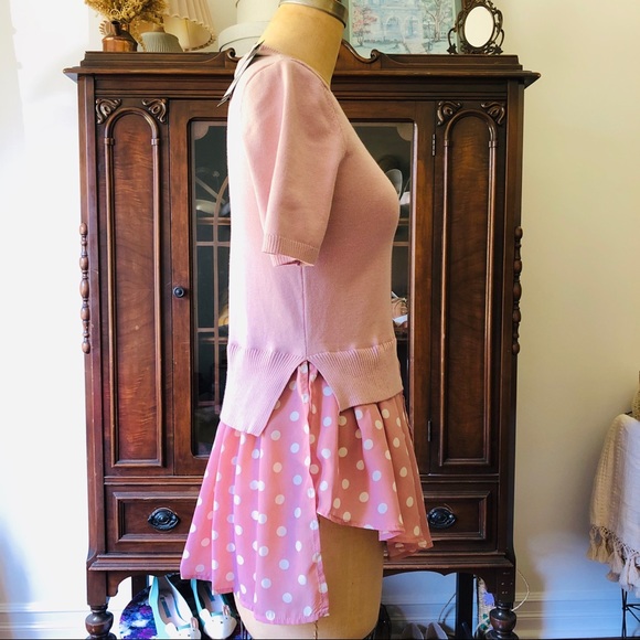 New Look Knit Pink with Polka Dot shirt - Picture 8 of 14